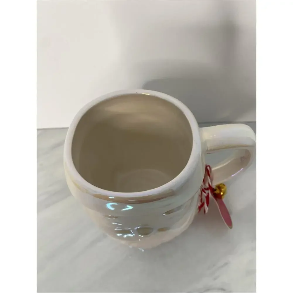 Anthropologie Merry Santa Claus Mug – Pearl Luster Holiday Cup 15 oz – NEW